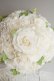 画像2: ラウンドブーケ　スワロ　クリスタルティアラ　オフホワイト幅(花のみ）２２cm色違い可 (2)