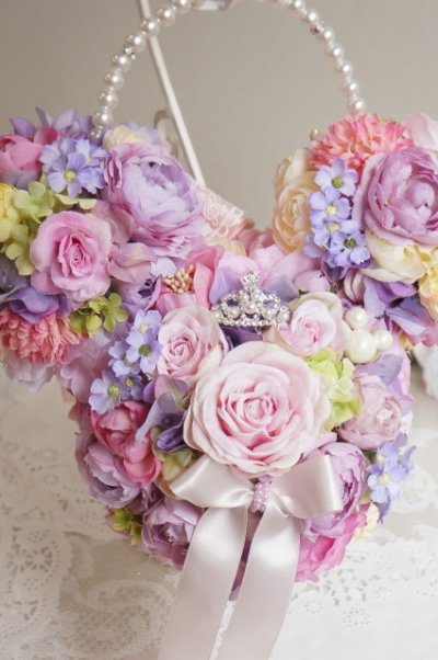 画像4: ミニーボールブーケスワロ　横幅約27cm　ラプンチェル　アーティフィシャルフラワー　リストレットプレゼント付き　色違い可II