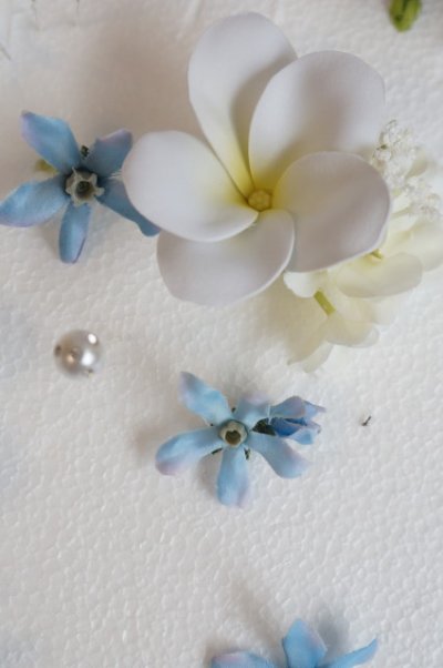 画像7: ヘッドドレス　セット　プルメリア　ブルースター　アジサイ　パール