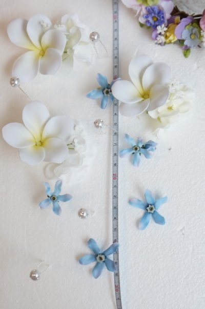画像3: ヘッドドレス　セット　プルメリア　ブルースター　アジサイ　パール