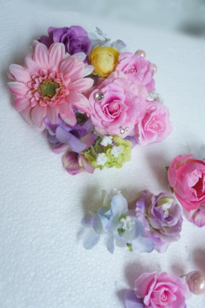 画像5: ヘッドドレス  ミッキーシェイプ　小花セットアーティフィシャルフラワー