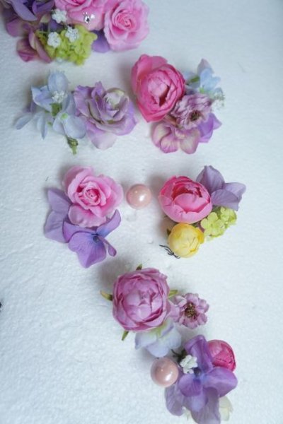 画像6: ヘッドドレス  ミッキーシェイプ　小花セットアーティフィシャルフラワー