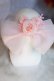 画像1: へッドドレス　ミッキーシェイプ薔薇　大きなリボン　カスミソウ　アジサイミッキーパールセット　色違い可 (1)