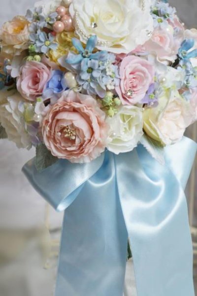 画像10: newミッキーブーケ　ラウンド　アーティフィシャルフラワー　リストレットプレゼント　スワロ　花のみ２2-23ｃｍ　キャンペーン