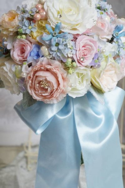 画像8: newミッキーブーケ　ラウンド　アーティフィシャルフラワー　リストレットプレゼント　スワロ　花のみ２2-23ｃｍ　キャンペーン