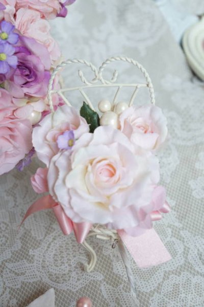 画像3: ミニーバックブーケ半球タイプ　スワロ　アーティフィシャルフラワー　リストレットプレゼント付き　色違い可II