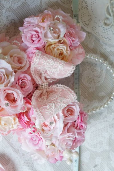 画像6: ミニーバックブーケ半球タイプ　スワロ　アーティフィシャルフラワーIV　リストレットプレゼント付き　色違い可