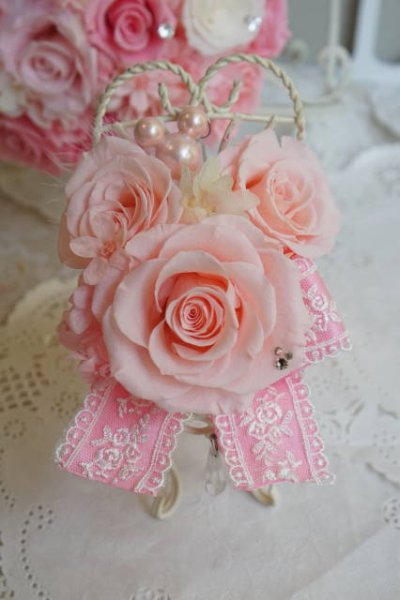 画像4: ミニーバックブーケ　半球タイプ　ピンク　隠れミッキー