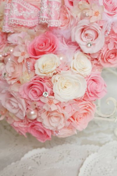 画像3: ミニーバックブーケ　半球タイプ　ピンク　隠れミッキー