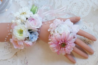 画像6: リストレット&リングセット　アーティフィシャルフラワー　色違いＯＫ