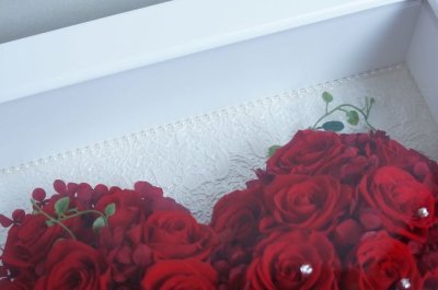 画像7: ウッドフレーム3L(31×39cm）赤薔薇ハート