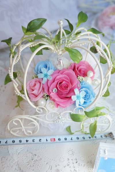 画像4: ウェルカムフラワーかぼちゃの馬車L　ホワイト