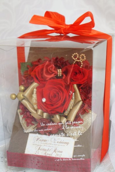 画像5: ミッキーシェイプ薔薇アレンジ　プラケース　高さ20センチ　色違い可　