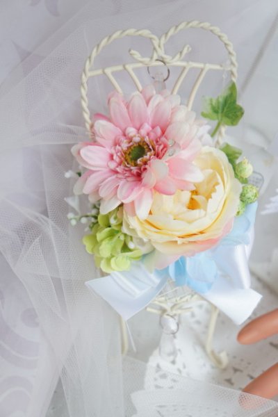 画像6: ラウンドブーケ　大きさ２０センチ（花のみ）　アーティフィシャルフラワー　リストレットプレゼント　スワロ　キャンペーン