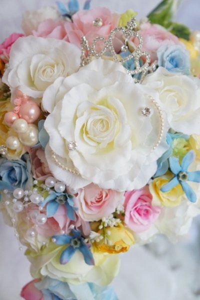 画像3: キャスケードブーケ　スワロ　ミッキー　色違可　アーティフィシャルフラワー(花のみ）22cm