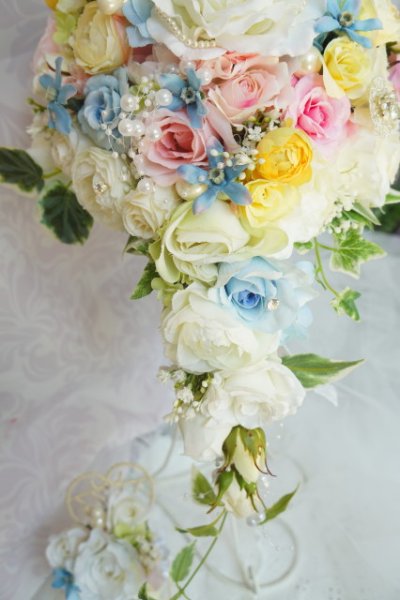 画像8: キャスケードブーケ　スワロ　ミッキー　色違可　アーティフィシャルフラワー(花のみ）22cm