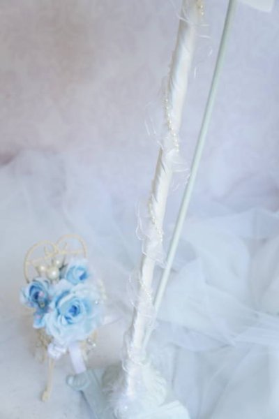 画像3: クラウンステッキブーケ　フェザー　かぼちゃ馬車イメージ　トール　高さ約７８cm