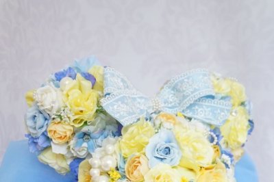 画像6: ミッキ（ミニー）シェイプブーケスワロ　大き目リボン　リストレットプレゼントキャンペーン　色違い可　