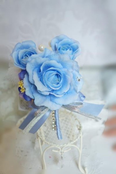 画像4: クラウンステッキブーケ　フェザー　かぼちゃ馬車イメージ　トール　高さ約７８cm