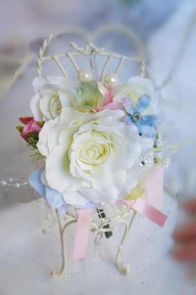 画像3: キャスケードブーケ　スワロ　ミッキー　　色違可　アーティフィシャルフラワー(花のみ）22cm