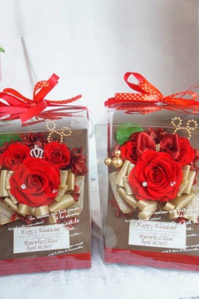 画像7: ミッキーシェイプ薔薇アレンジ　プラケース　高さ20センチ　色違い可　