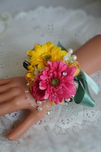 リストレット　アーティフィシャルフラワー　ガーベラ＆薔薇