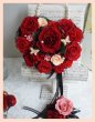 画像2: アモローサ＆チュール　スワロバタフライ　赤　横幅22cm（薔薇の部分のみ） (2)