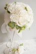 画像3: ラウンドブーケ　スワロ　クリスタルティアラ　オフホワイト幅(花のみ）２２cm色違い可 (3)