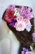 画像2: ヘッドドレス  ミッキーシェイプ薔薇付き　小花セットII　アーティフィシャルフラワー (2)