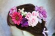 画像8: ヘッドドレス  ミッキーシェイプ薔薇付き　小花セットII　アーティフィシャルフラワー (8)
