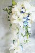 画像7: キャスケードブーケ　アーティフィシャルフラワー　ミキミニ　カサブランカ７輪　スワロ　幅（花のみ）28-30cm　　色違い可　 (7)