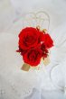 画像4: ラウンドブーケベル　中央メリア薔薇８センチとオーガンジーリボン　プリザーブドフラワー　２０－２１cm (4)