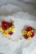 画像1: ヘッドドレス　セット　ミッキーシェイプ薔薇M（7－7，5cm）、ミニミッキーパールピン付き小枝アクセサリーとミニ薔薇等のセット　アーティフィシャルフラワー (1)